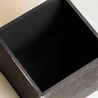 Ящик - кашпо деревянный "Кубик" черный 15х15 см - фото 40406122
