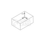 Ящик - кашпо деревянный "Кубик" черный 15х15 см - фото 40406123