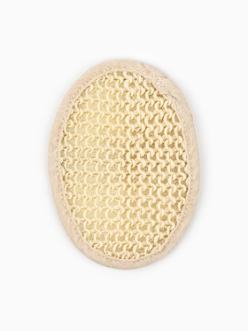 Мочалка для тела, овальная с хлопком, 10 см