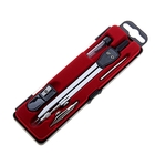 Готовальня Calligrata, 5 предметов (циркуль 145 мм, грифель, рейсфедер, точилка, центрик), в пластиковом пенале - Фото 2