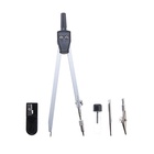 Готовальня Calligrata, 5 предметов (циркуль 145 мм, грифель, рейсфедер, точилка, центрик), в пластиковом пенале  (артикул 165158)  большой выбор товаров оптом и в розницу по низким ценам с доставкой