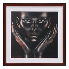 Картина "Девушка в чёрной краске" 50х50(54х54) см - фото 318839604