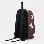 Рюкзак школьный из текстиля на молнии, наружный карман, цвет коричневый - Фото 2