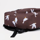 Рюкзак школьный из текстиля на молнии, наружный карман, цвет коричневый - фото 6578794