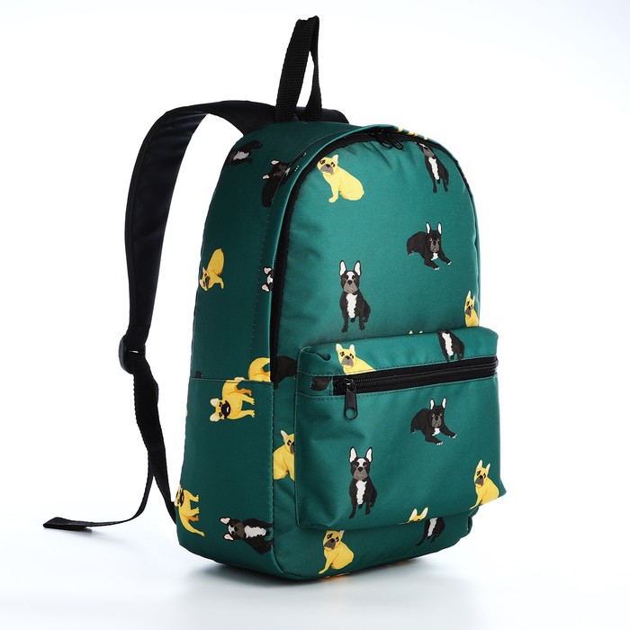 Рюкзак на молнии, цвет зелёный - Фото 1