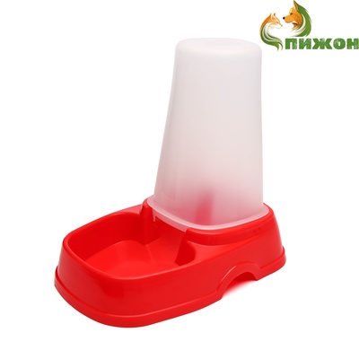 Автопоилка/автокормушка с мерным делением, 1.3 л, красная