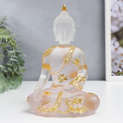 Сувенир полистоун "Будда Варада Мудра - приветствие" прозрачный 17х10х7 см