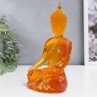 Сувенир полистоун "Будда Варада Мудра - приветствие" оранжевый 17х10х7 см - фото 8519668
