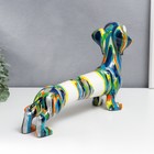 Фигурка полистоун «Такса», подтёки краски, 22.5×11×43 см 7559367 - фото 14394233