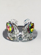 Фигурка стекло «Лебеди с бриллиантом», зелёная голография, 6.5×5×5 см - Фото 5