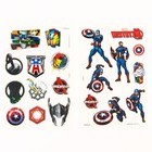 Набор детских татуировок + маска супергероя «Мстители» Капитан Америка, сделай маску + переводки MARVEL - фото 6579166