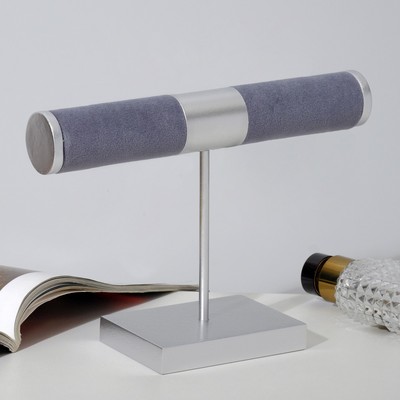 Подставка для часов, браслетов QF, d=3, 15×10×21 см, цвет серый в серебре