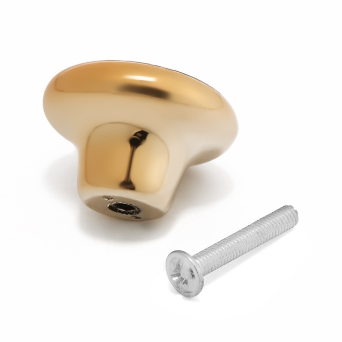 Ручка-кнопка CAPPIO, d=33 мм, цвет золото - фото 18551371