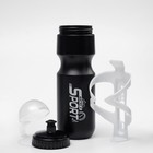 Бутылка для воды велосипедная «Мастер К», 750 мл, с креплением, чёрная - Фото 2