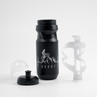 Бутылка для воды велосипедная, 650 мл, "Мастер К.", с креплением, чёрная - Фото 2