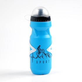 Бутылка для воды велосипедная 'Мастер К.', 650 мл, с креплением, синяя