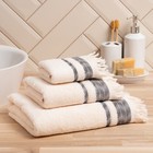 Полотенце махровое Love Life «Муссон» 30×50 см, 100% хлопок, 500 г/м², белый/чёрный - Фото 2