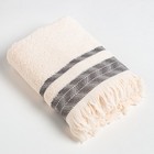 Полотенце махровое Love Life «Муссон» 30×50 см, 100% хлопок, 500 г/м², белый/чёрный - Фото 3