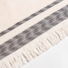 Полотенце махровое Love Life «Муссон» 30×50 см, 100% хлопок, 500 г/м², белый/чёрный - Фото 4