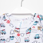 Кофта для мальчика, цвет белый/транспорт, рост 80-86 - фото 45699046