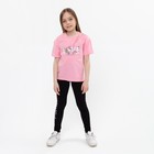 Футболка для девочки, цвет светло-розовый, рост 128 - фото 9674273