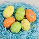 Декор  "Яйцо посыпка с блестками" набор 6 шт яйцо 6х4 см  МИКС - фото 9674391