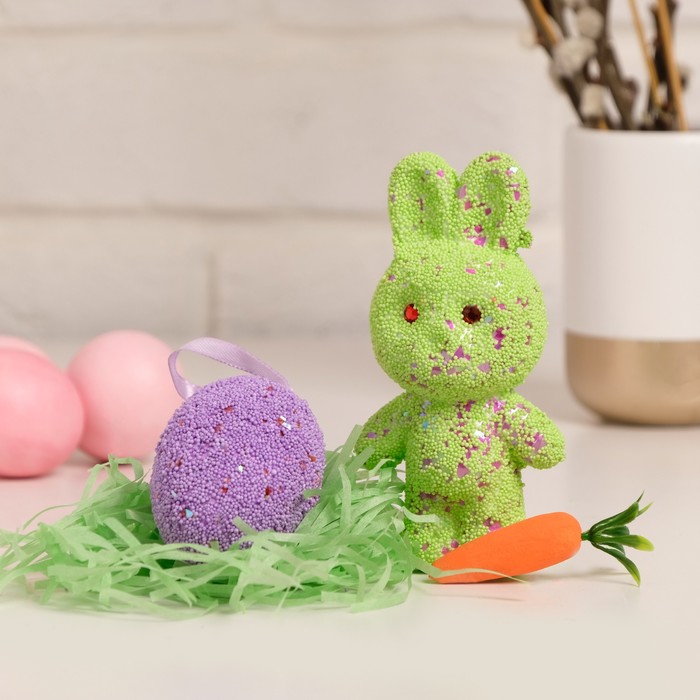 Набор декора  Кролик, морковка, яйцо. (6*12см) - Фото 1