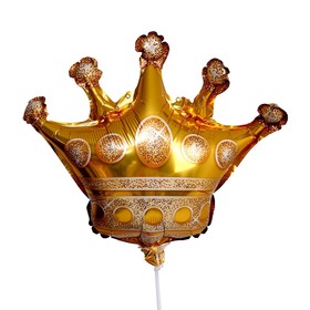 Шар фольгированный 15" «Корона», цвет золотой