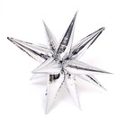 Шар воздушный фольгированный 26" «Звезда 3D составная», цвет серебристый, под воздух - Фото 1