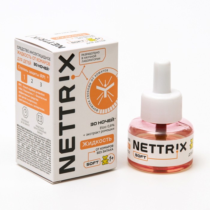 Дополнительный флакон-жидкость Nettrix Soft, детский, 30 ночей - Фото 1
