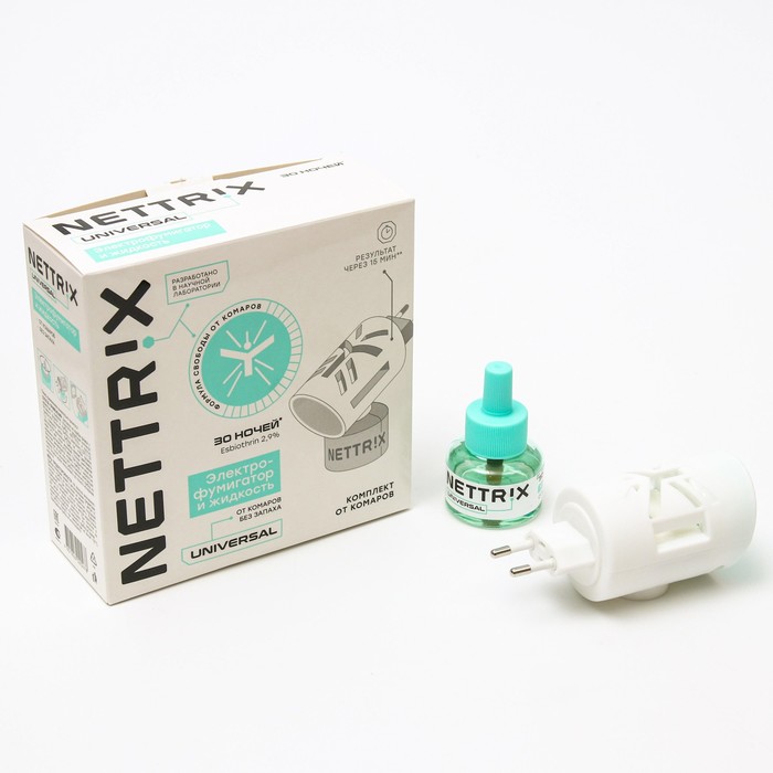 Комплект Nettrix Universal, фумигатор + жидкость, 30 ночей - фото 10213370