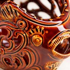 Конфетница "Рыба-шар", коричневая, сквозная резка, керамика, 11 см - Фото 5
