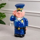 Копилка "Полиция", синий цвет, глянец, керамика, 30 см - фото 8390529