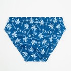 Плавки купальные для мальчика, цвет тёмно-синий/пальмы, рост 104 см - Фото 3
