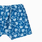 Плавки купальные для мальчика, цвет тёмно-синий/пальмы, рост 128 см - фото 10213533