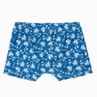 Плавки купальные для мальчика, цвет тёмно-синий/пальмы, рост 128 см - фото 10213534