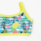 Купальник раздельный для девочки, цвет желтый/фрукты, рост 110 см - фото 45699082
