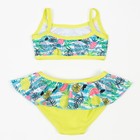 Купальник раздельный для девочки, цвет желтый/фрукты, рост 110 см - фото 45699084