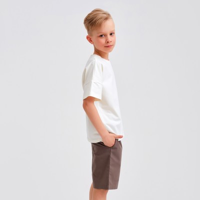 Шорты бермуды для мальчика MINAKU: Cotton collection коричневые, рост 116 см