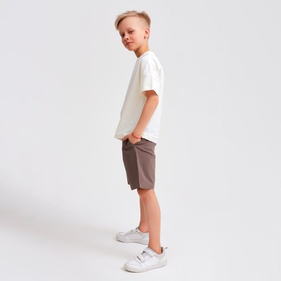Шорты бермуды для мальчика MINAKU: Cotton collection коричневые, рост 116 см
