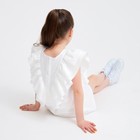 Платье для девочки MINAKU: Cotton Collection цвет белый, рост 140 - Фото 5