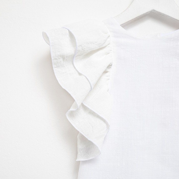 Платье для девочки MINAKU: Cotton Collection цвет белый, рост 140 - фото 1907422617