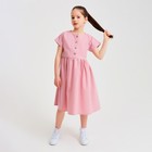 Платье для девочки MINAKU: Cotton Collection цвет сиреневый, рост 122 - фото 318841000