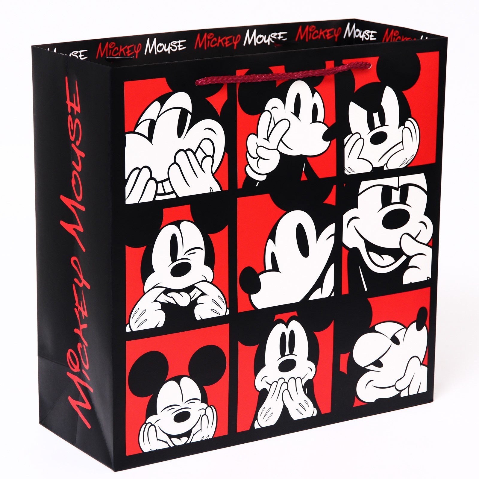 Пакет ламинированный, 30 х 30 х 12 см "Mickey Mouse", Микки Маус ...