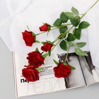 Цветы искусственные "Роза Глория Дей" d-4 см, красный - фото 319807068