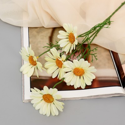 Цветы искусственные «Арктотис», h=35 см, d=3.5 см, жёлтые