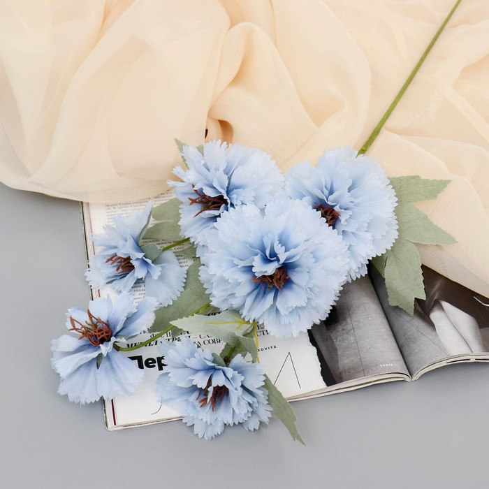 Цветы искусственные "Мальва махровая" 75 см голубой - Фото 1