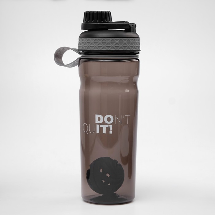 Шейкер спортивный для коктейлей, спортивного питания, 800 мл, Don`t quit, 25×8 см - Фото 1