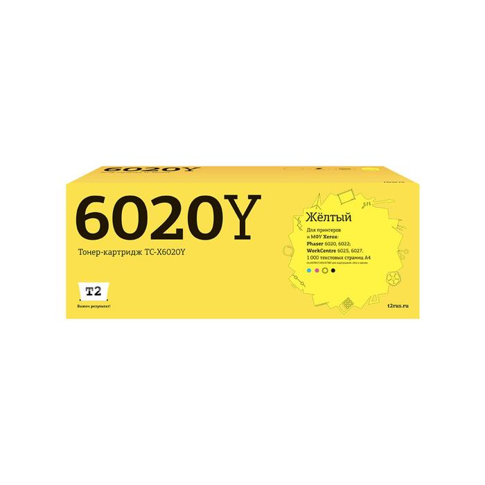 Лазерный картридж T2 TC-X6020Y (106R02762/6020/6022/6025/6027) Xerox, желтый