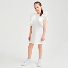 Платье для девочки MINAKU: Cotton Collection цвет белый, рост 146 - фото 9675552
